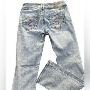 Silver Jeans ladies super stretch mid rise baby boot size 26/31